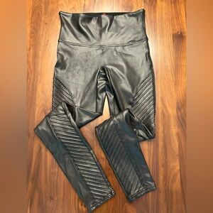 SPANX Black Faux Leather Leggings